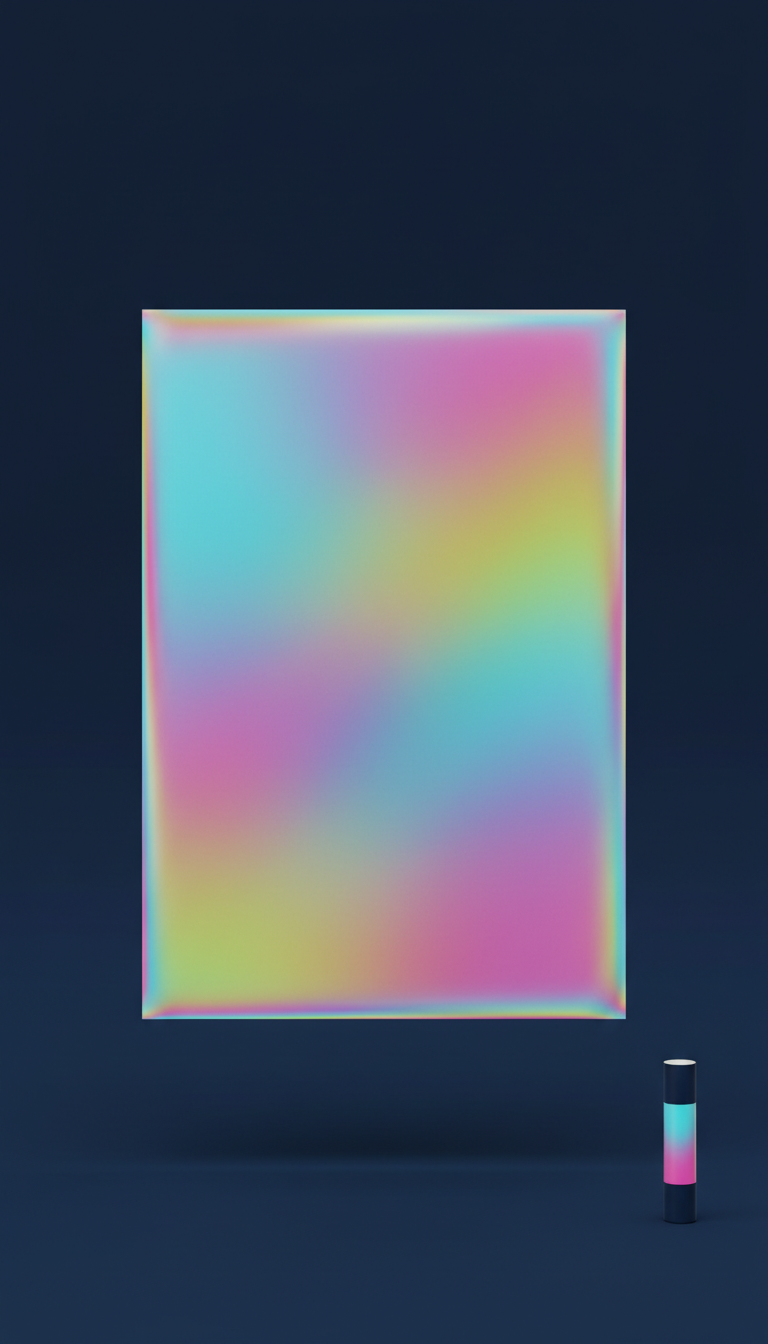Laser Lime Holograph 3D Poster