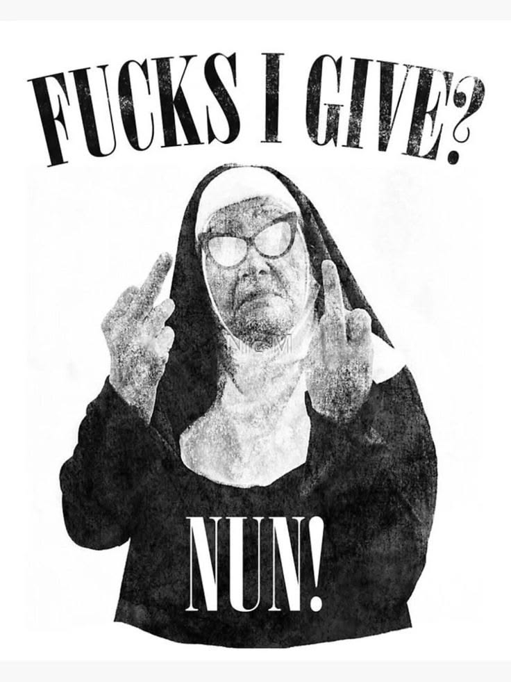 DGAF NUN POSTER